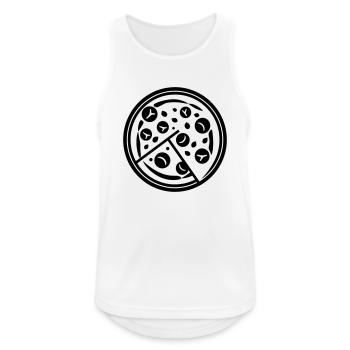 Pizza - Männer Tank Top atmungsaktiv - Weiß - Vorne - Nick (188cm)