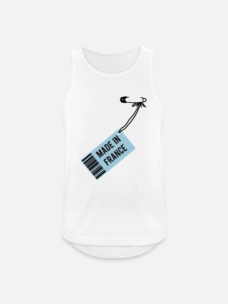 Made in France - Men's Breathable Tank Top - white