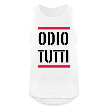 Ich hasse jeden - Männer Tank Top atmungsaktiv - Weiß - Vorne - Nick (188cm)