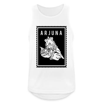 Arjuna - Wayang - Männer Tank Top atmungsaktiv - Weiß - Vorne - Nick (188cm)