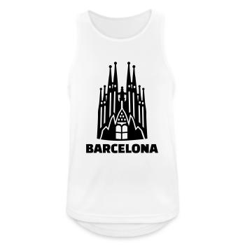 Barcelone - Débardeur respirant Homme - blanc - Devant - Nick (188cm)