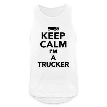 Trucker - Männer Tank Top atmungsaktiv - Weiß - Vorne - Nick (188cm)