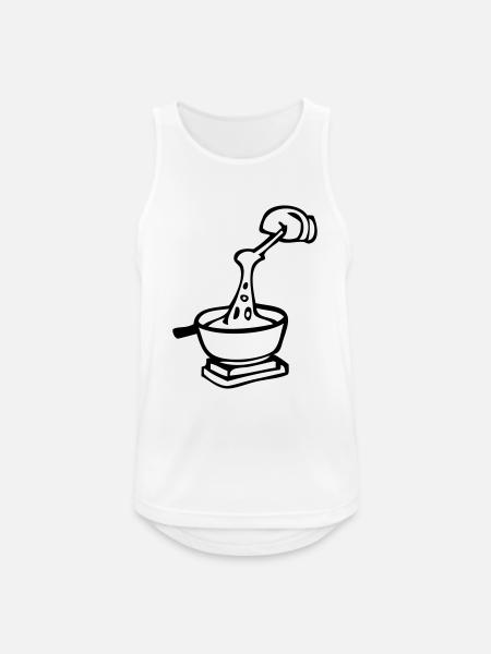 cook Swiss culinary specialty fondue - Men's Breathable Tank Top - white
