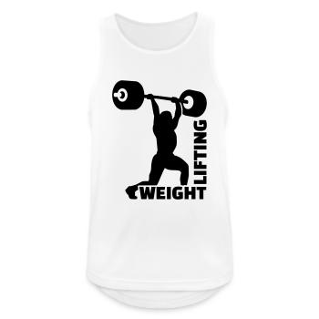 Weightlifting - Men's Breathable Tank Top - white - Front - Nick (188cm)