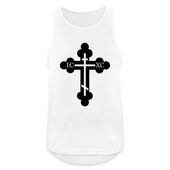 croix religion orthodoxe symbole - Débardeur respirant Homme - blanc - Devant - Nick (188cm)
