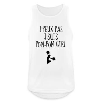 Cheerleading Cheerleader Pom Pom girl Majorette - Débardeur respirant Homme - blanc - Devant - Nick (188cm)