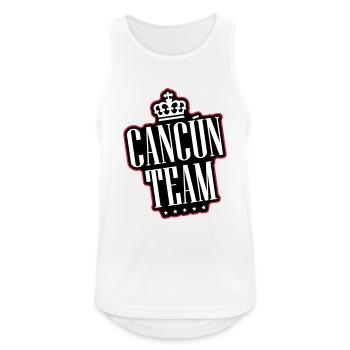 Cancun Team - Männer Tank Top atmungsaktiv - Weiß - Vorne - Nick (188cm)
