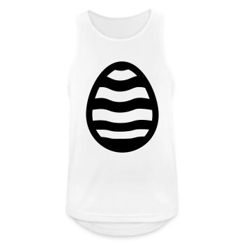 Ei - Männer Tank Top atmungsaktiv - Weiß - Vorne - Nick (188cm)