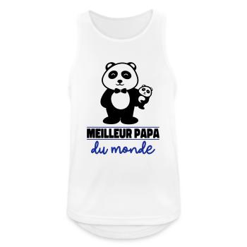 meilleur papa du monde - Débardeur respirant Homme - blanc - Devant - Nick (188cm)