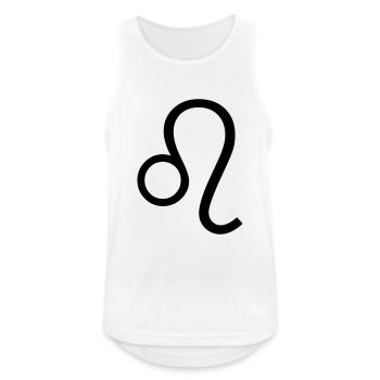 leo / loewe - Männer Tank Top atmungsaktiv - Weiß - Vorne - Nick (188cm)