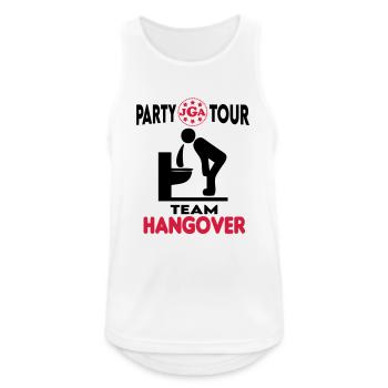 JGA Party Team Hangover Saufen Kotzen Brechen - Männer Tank Top atmungsaktiv - Weiß - Vorne - Nick (188cm)