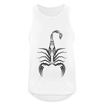 Scorpio Tribal Tattoo - Men's Breathable Tank Top - white - Front - Nick (188cm)