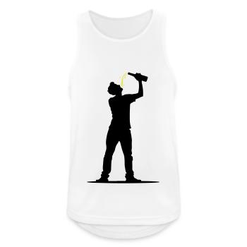 Trinker Bier - Männer Tank Top atmungsaktiv - Weiß - Vorne - Nick (188cm)