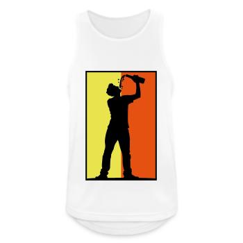 Trinker Bier - Männer Tank Top atmungsaktiv - Weiß - Vorne - Nick (188cm)