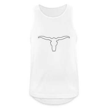 longhorns line - Men's Breathable Tank Top - white - Front - Nick (188cm)