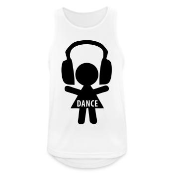 dance - Männer Tank Top atmungsaktiv - Weiß - Vorne - Nick (188cm)