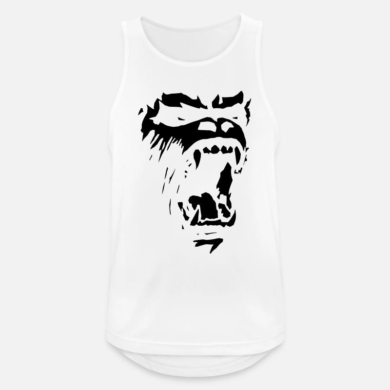 Gorilla - Männer Tank Top atmungsaktiv - Weiß
