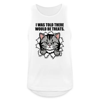 Unhappy cat looking for treats - Men's Breathable Tank Top - white - Front - Nick (188cm)