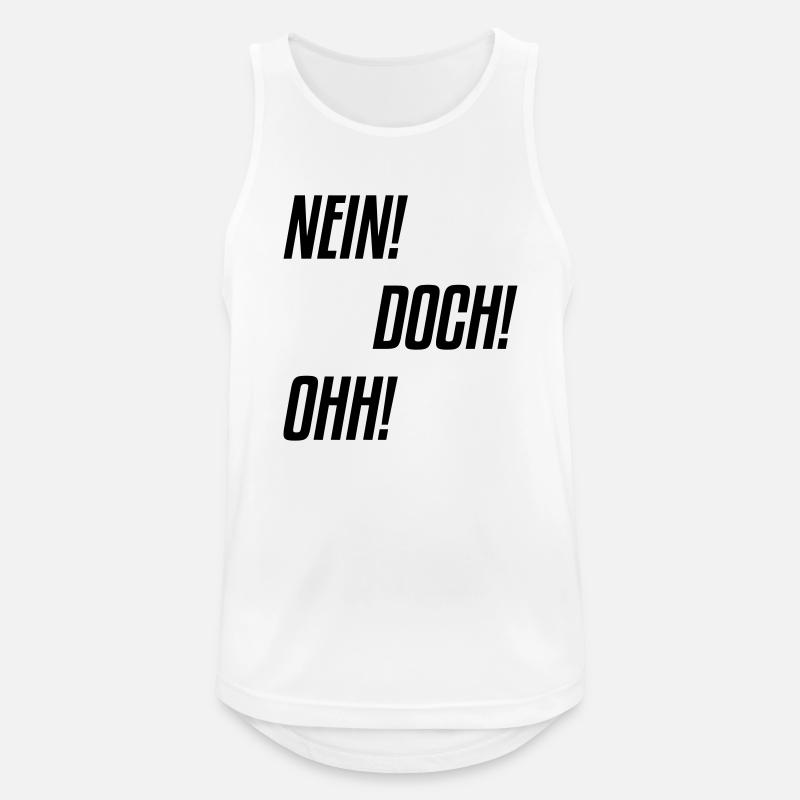 nein doch ohh - Männer Tank Top atmungsaktiv - Weiß