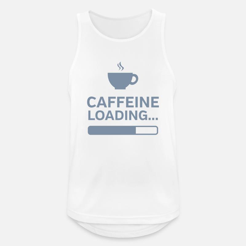 Caffeine Loading... - Men's Breathable Tank Top - white