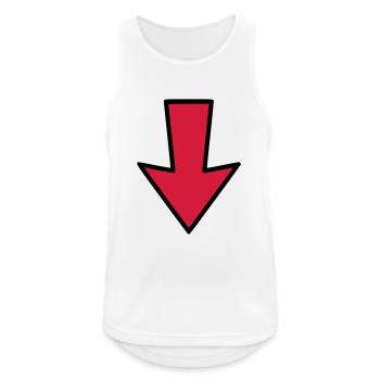 pfeil - Männer Tank Top atmungsaktiv - Weiß - Vorne - Nick (188cm)