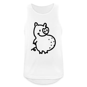 Thickness Sau - Line - Men's Breathable Tank Top - white - Front - Nick (188cm)