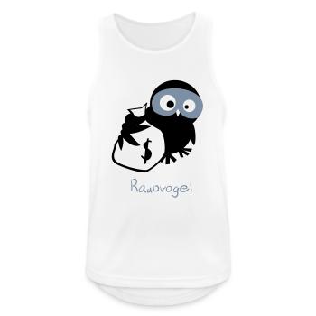 EULE // Raubvogel. - Männer Tank Top atmungsaktiv - Weiß - Vorne - Nick (188cm)