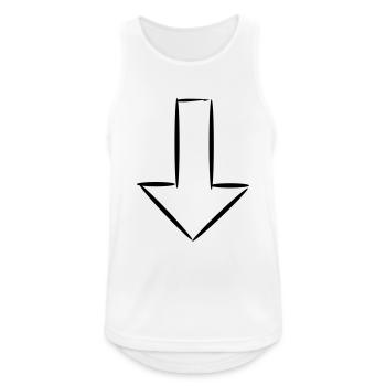 Pfeil - Männer Tank Top atmungsaktiv - Weiß - Vorne - Nick (188cm)