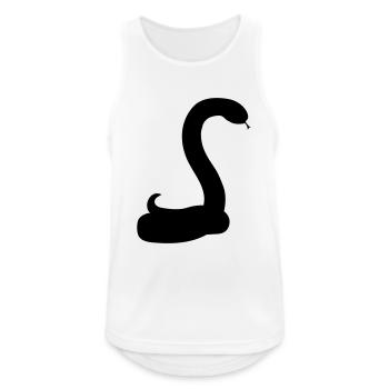 silhouette shadow snake face head gecko egg - Men's Breathable Tank Top - white - Front - Nick (188cm)