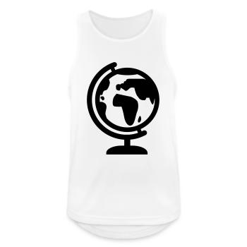 Globus - Männer Tank Top atmungsaktiv - Weiß - Vorne - Nick (188cm)