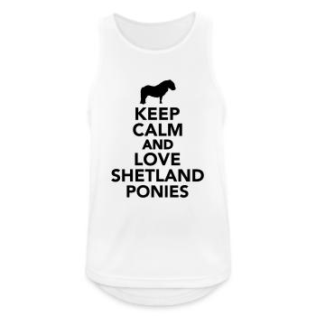 Shetland Pony - Männer Tank Top atmungsaktiv - Weiß - Vorne - Nick (188cm)