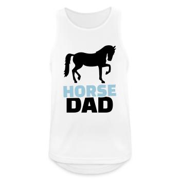 Horse Dad - Débardeur respirant Homme - blanc - Devant - Nick (188cm)