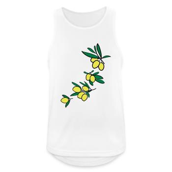 Frische grüne Oliven 2 - Männer Tank Top atmungsaktiv - Weiß - Vorne - Nick (188cm)