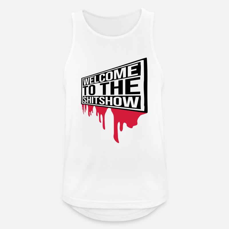 Blut Welcome Shitshow - Männer Tank Top atmungsaktiv - Weiß