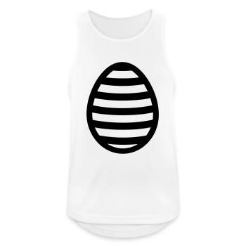 Ei - Männer Tank Top atmungsaktiv - Weiß - Vorne - Nick (188cm)
