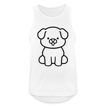 Dog - Men's Breathable Tank Top - white - Front - Nick (188cm)