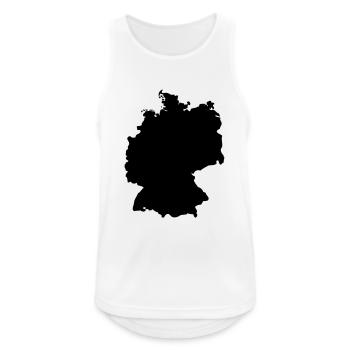 Deutschland - Männer Tank Top atmungsaktiv - Weiß - Vorne - Nick (188cm)