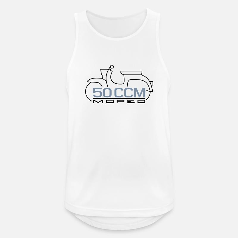 Moped Schwalbe 50 ccm Emblem - Men's Breathable Tank Top - white