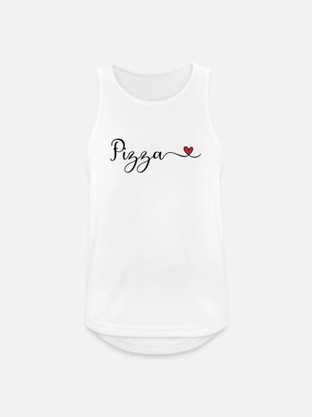 Pizza Heart - Männer Tank Top atmungsaktiv - Weiß