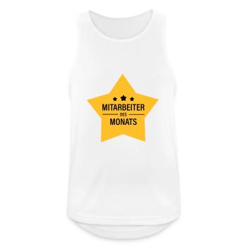 Mitarbeiter des Monats - Männer Tank Top atmungsaktiv - Weiß - Vorne - Nick (188cm)