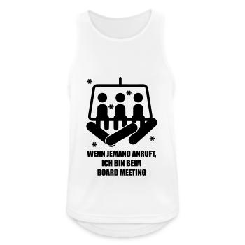 snowboard - Men's Breathable Tank Top - white - Front - Nick (188cm)
