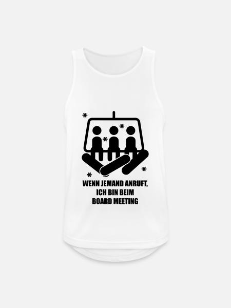 snowboard - Men's Breathable Tank Top - white