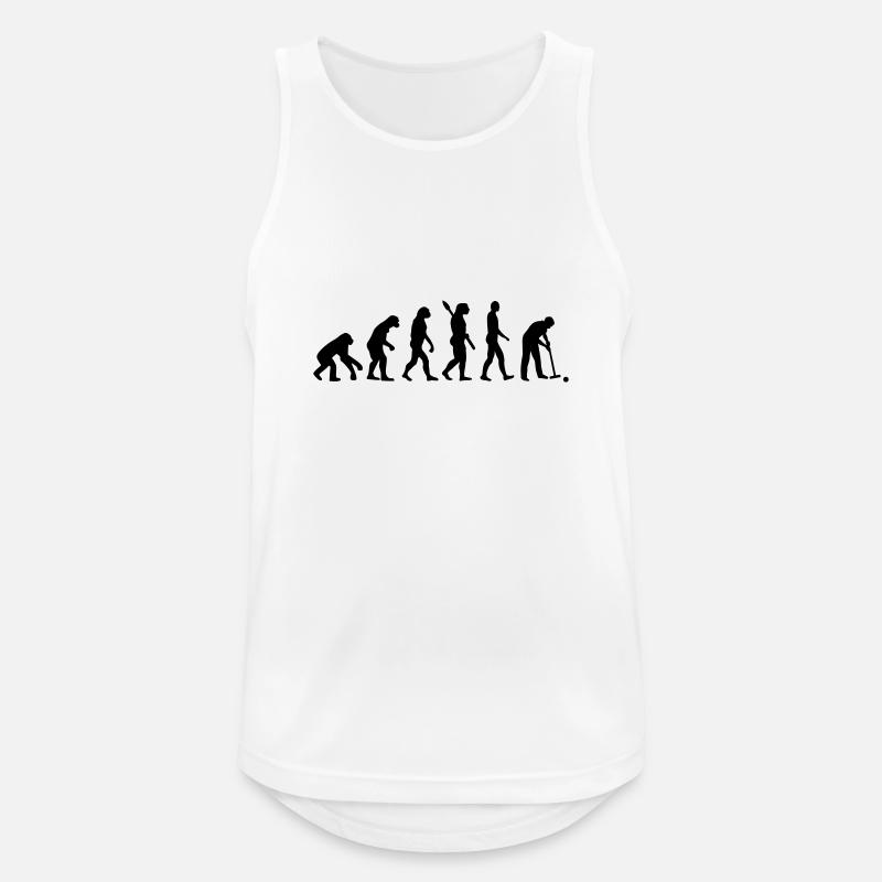 Evolution Krocket - Männer Tank Top atmungsaktiv - Weiß