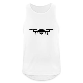 Drohne - Männer Tank Top atmungsaktiv - Weiß - Vorne - Nick (188cm)