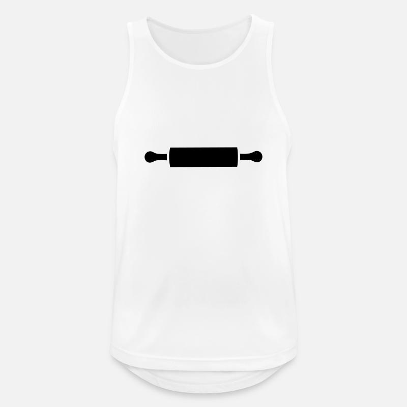 rolling pin - Men's Breathable Tank Top - white