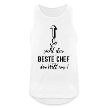 bester chef der welt - Männer Tank Top atmungsaktiv - Weiß - Vorne - Nick (188cm)
