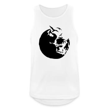 killing moon skull mond - Débardeur respirant Homme - blanc - Devant - Nick (188cm)
