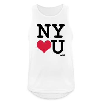 New York loves you - couleurs personnalisables - Débardeur respirant Homme - blanc - Devant - Nick (188cm)