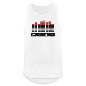 Equalizer audio player dj - Men's Breathable Tank Top - white - Front - Nick (188cm)