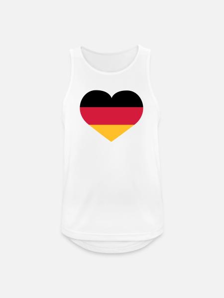 Deutschland Herz | Herz | Heart - Men's Breathable Tank Top - white
